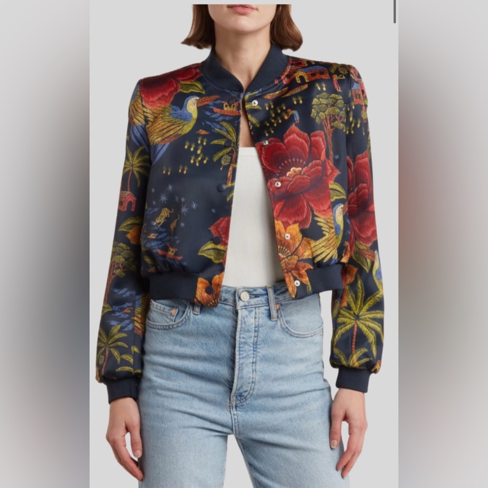 Industry | Floral Bomber Jacket | Size M